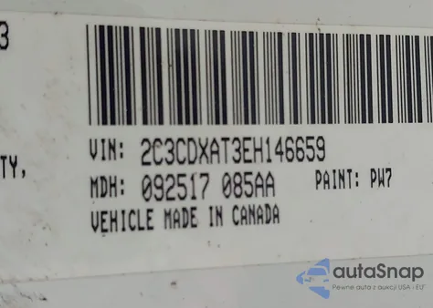 2014 Dodge Charger Police из США, поврежденный, VIN 2C3CDXAT3EH146659